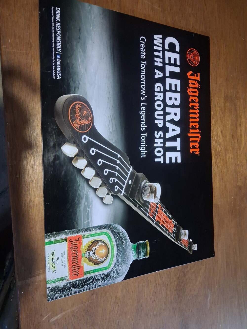 Jägermeister Bar Sign Celebrate With A Group Shot Guitar Man Cave Sign